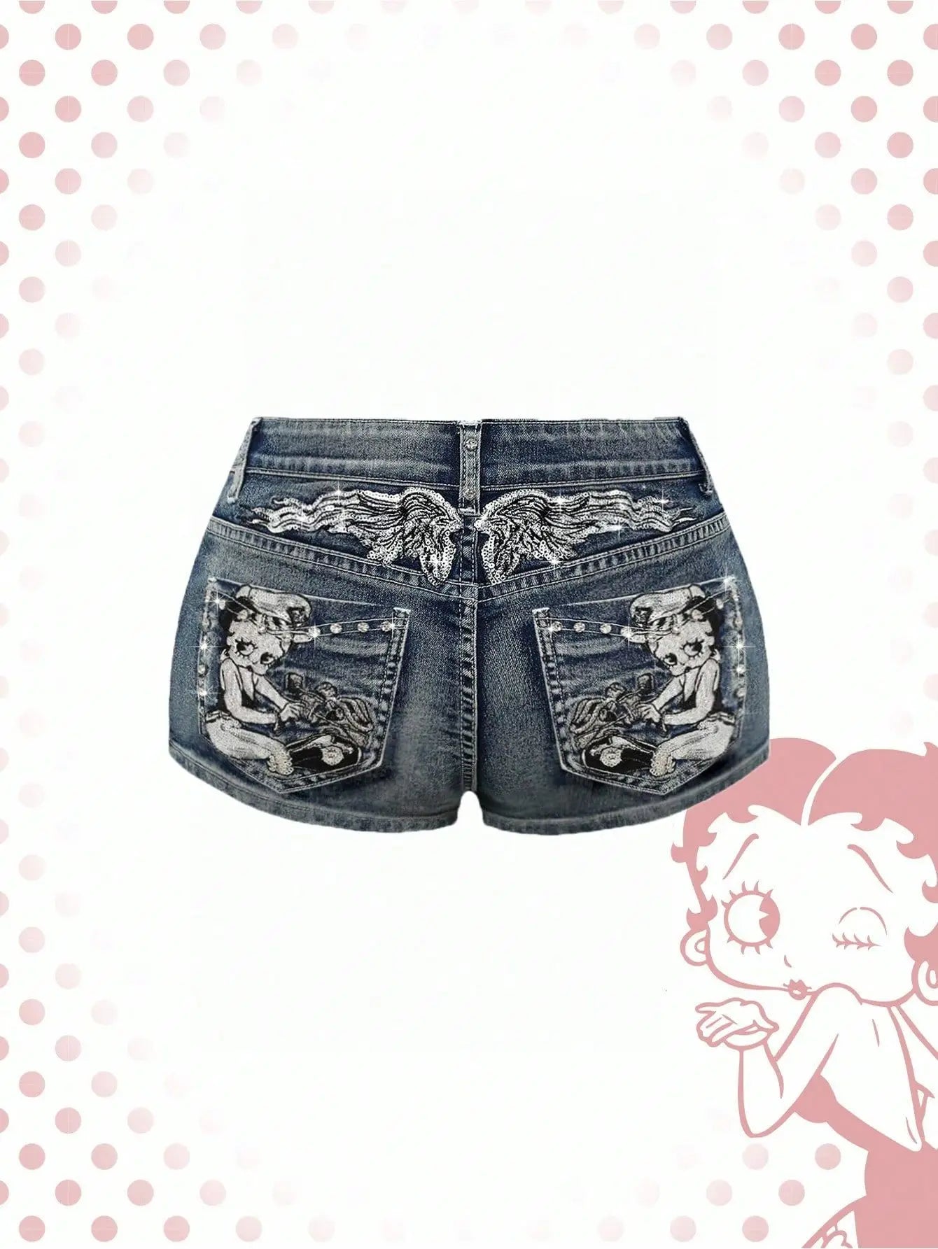 Women's Y2K High-Waist Denim Shorts