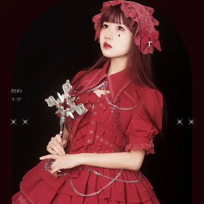 Women's Harajuku Gothic Chain JSK Dress