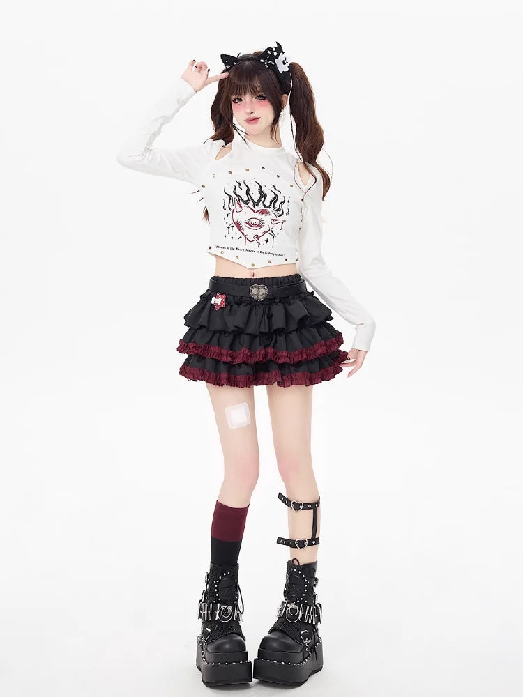Y2k Mini Skirts Summer Women Black Gothic A-Line Pleated Skirt Harajuku Vintage 90s Aesthetic Kawaii Skirt 2000s Clothes