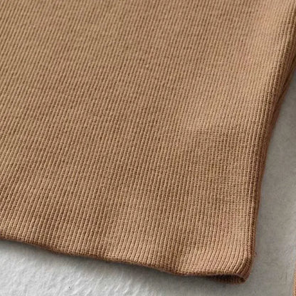Women's Ribbed Square-Neck Long-Sleeve Crop Top