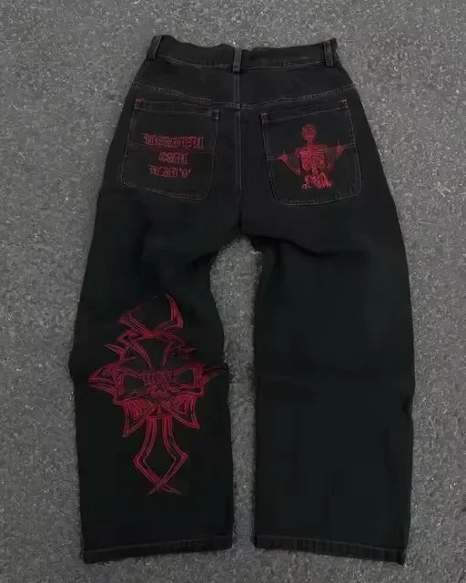 Women's Y2K Distressed Multi-Pocket Cargo Jeans