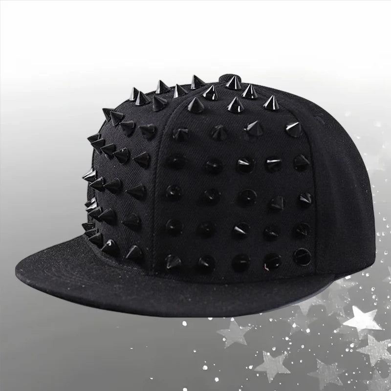 Rock Rivet Baseball Cap Women Men Punk Gothic Hip Hop Metal Stud Peaked Caps Subculture Girls Y2K Rock Metal Rivet Flat Hats
