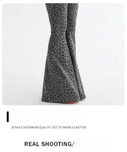 Women's Leopard Print Cross-Back Yoga Jumpsuit