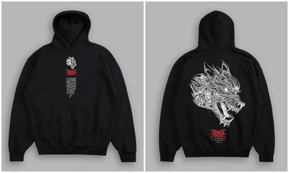 Men's Fleece-Lined Oversized Graphic Sweatshirt