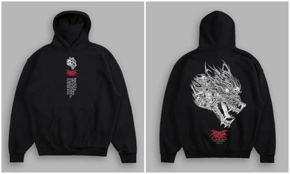 Men's Fleece-Lined Oversized Graphic Sweatshirt