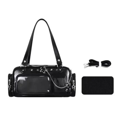 Star Chain Y2k Harajuku Shoulder Itabag Blue Lolita Girl Pain Bags Transparent Japanese Crossbody Bag New Concert Korean Handbag