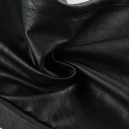 2025 Autumn Winter Women's PU Pants Low Rise Goblin Core Faux Leather Trousers Bell Bottom Gothic Japanese Y2k Stretch 2000s New