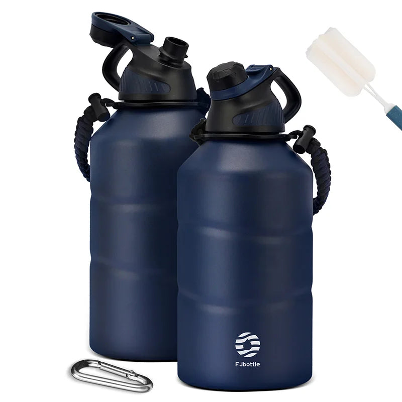 FEIJIAN Thermos Bottle 1.9L Large Capacity Stainless Steel Thermal Water Bottle Cold and Hot Vacuum Flask With rope Gym