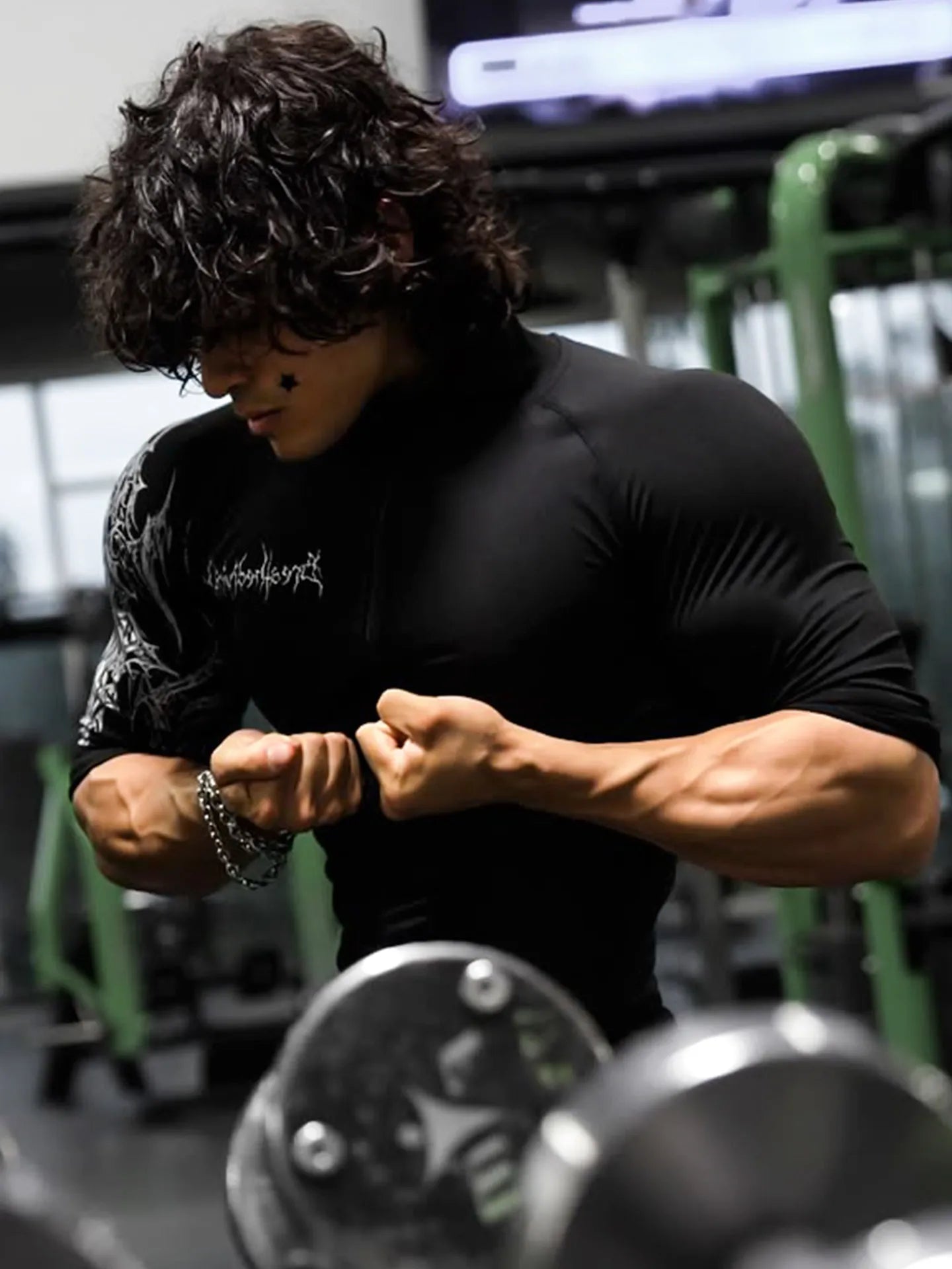 Dark Quick Drying Autumn And Winter Training Long Sleeved Men's Zipper Fitness Clothes, Sports Tight Fitting Clothes