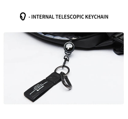 MATE ELAN Urban Business Thin Crossbody Shoulder Bag Men Fashion Waterproof Waist Fanny Pack Chest Bags Black Best iPad Bumbag