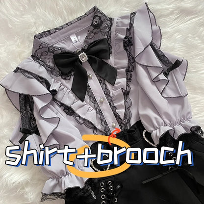 Women's Jirai Kei Lolita Long-Sleeve Blouse