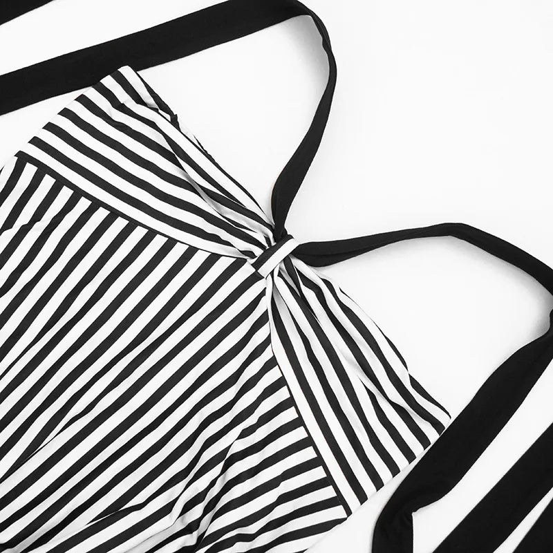 Women's Strapless Striped Bodycon Mini Dress