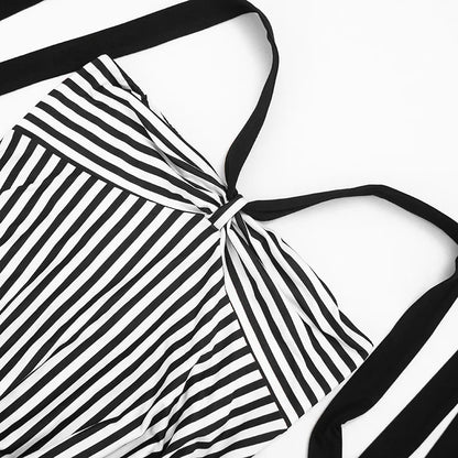 Women's Strapless Striped Bodycon Mini Dress