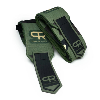 PR Heavy Duty Premium Elbow Wraps Personal Record Camouflage Mosaic Elbow Straps Weightlifting Deadlift Fitness Elbow Support