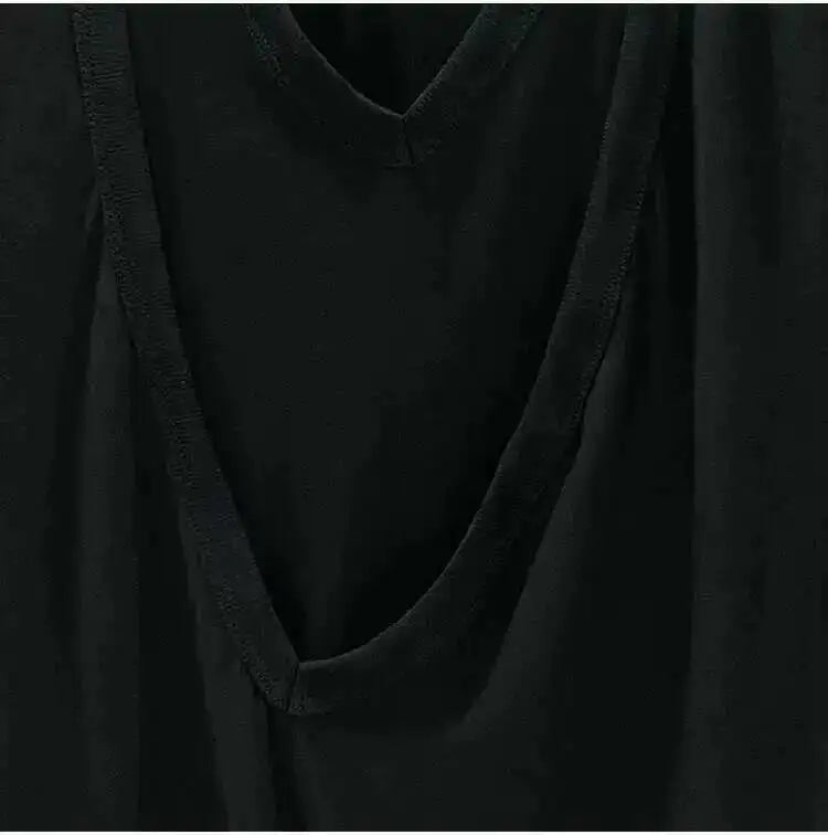 HKSH Summer Spring New Men's Tide Dark Sexy Double Layered V-neck Solid Sleeveless Tees Fashion Knit Tank Tops Chic Vest HK1399