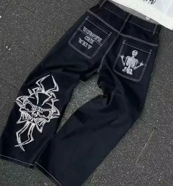 Women's Y2K Distressed Multi-Pocket Cargo Jeans