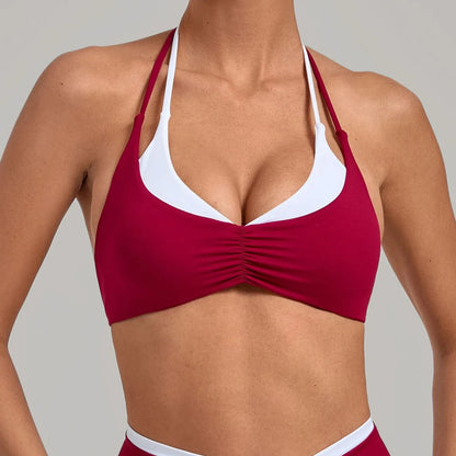 Adjustable Halter Women Sports Yoga Bra Anti-Sweat Fitness Top Women Cycling Shockproof Crop Top Sport Bra Gym Workout Top XP06