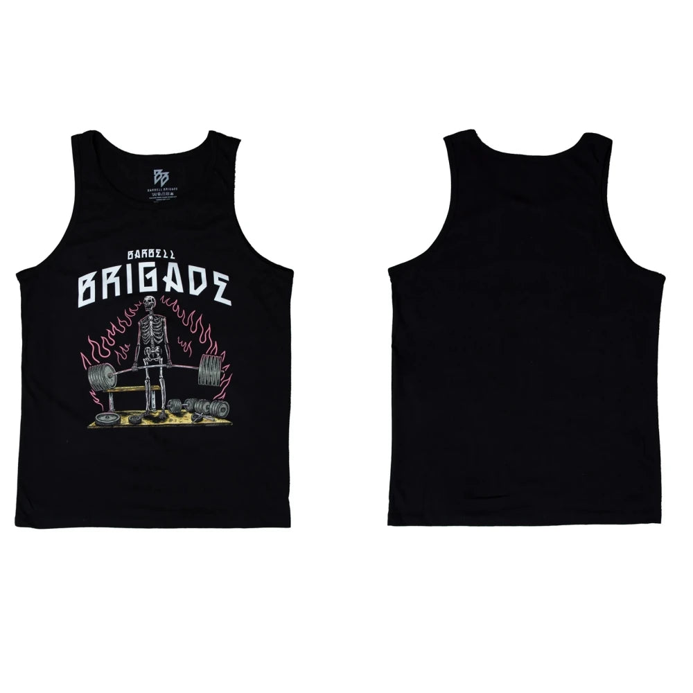 BARBELL Men's Cotton Sleeveless Shirt Skull Bodybuilding Workout Tank Tops Muscle Fitness Sports Shirts Male Gym Stringer Vest