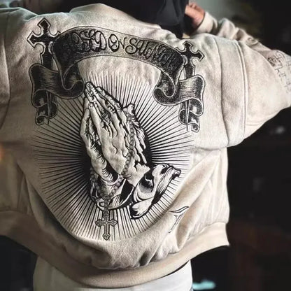 Men's Vintage Embroidered Baseball Jacket - Y2K Streetwear