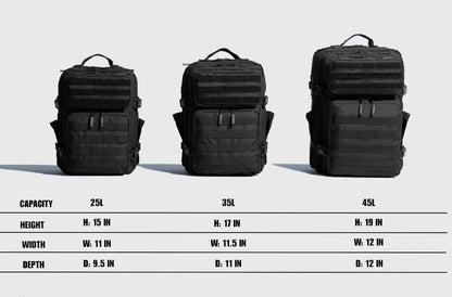 Apex Ritual 45L Tactical Backpack – Waterproof Sports, Travel & Hiking Rucksack