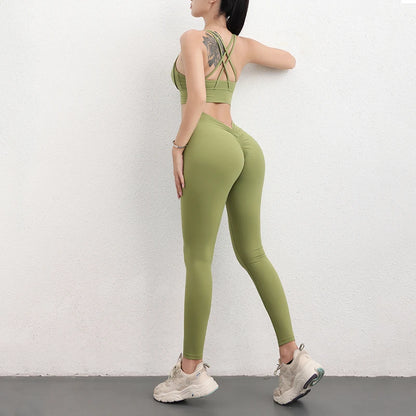 Women's Workout Slim Fit High-Waist Two-Piece Set