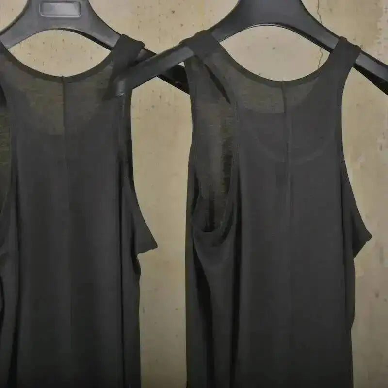 HKSH RO 2025 Summer New Man Dark Tide Chic Tank Top Ultra-thin Transparent Sleeveless Sweatshirt Wool Fashion Vest Trendy HK4911