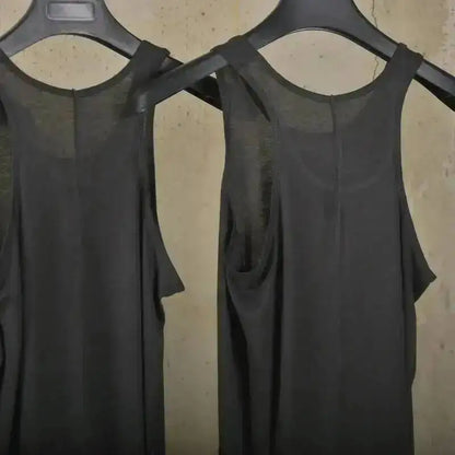 HKSH RO 2025 Summer New Man Dark Tide Chic Tank Top Ultra-thin Transparent Sleeveless Sweatshirt Wool Fashion Vest Trendy HK4911