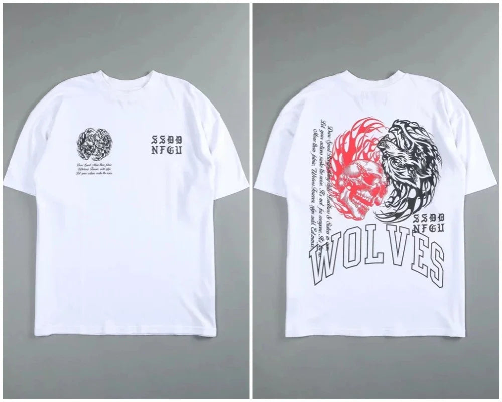 Women's Wolf Graphic Cotton Training T-Shirt