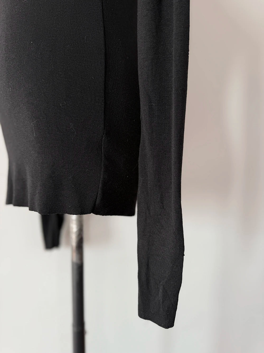 High Neck Dark Gothic Cross Hollow Slimming Bottom Knitted Shirt for Women Halloween Costume Long Sleeve Sexy T-shirt Women Tops