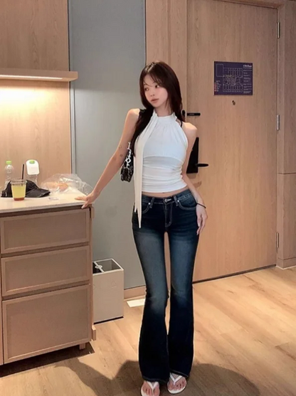 Women's Knit Strap Crop Tank Top