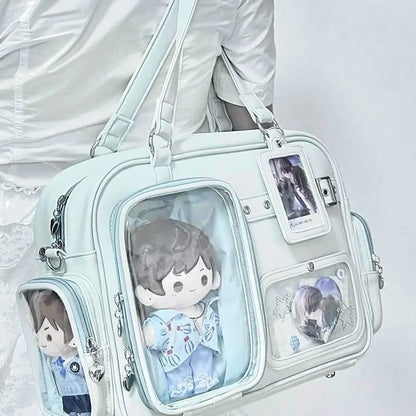 Harajuku Pin Doll 20cm Display Ita Bag Women PU Leather Preppy Style Large - APEX RITUAL women's bags