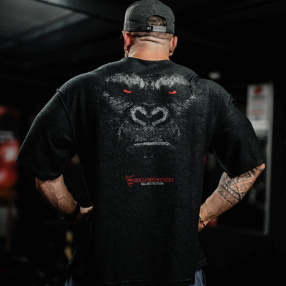 Loose New Gorilla Men's Printed T-Shirt Sports Short Sleeve Casual Fitness - APEX RITUAL men's t-shirts