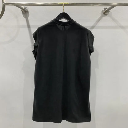 HKSH Summer New Men's Tide Dark Cotton T-shirt Classic Large Size Loose Ragged Edge Solid Color Tank Tops Chic Punk Vest HK2022