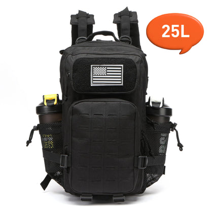 Apex Ritual – タクティカルMOLLEハンティングバックパック 25L/50L – EDC ジム＆アウトドアハイキングリュックサック ボトルホルダー付き
