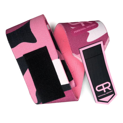 PR Heavy Duty Premium Elbow Wraps Personal Record Camouflage Mosaic Elbow Straps Weightlifting Deadlift Fitness Elbow Support
