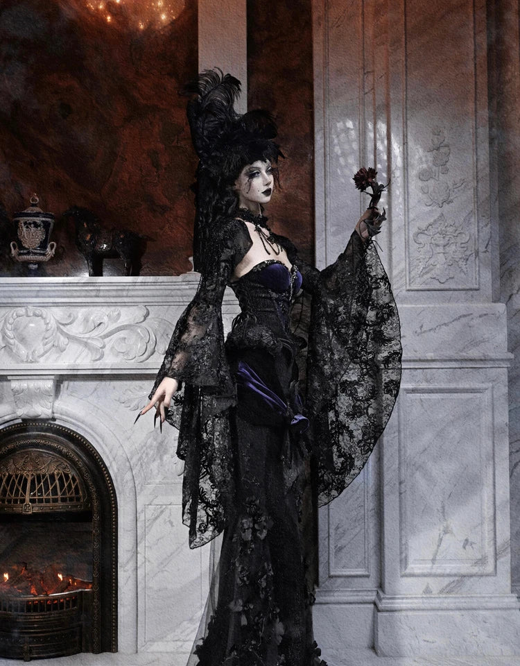 Women's Gothic Velvet Corset Waist Top