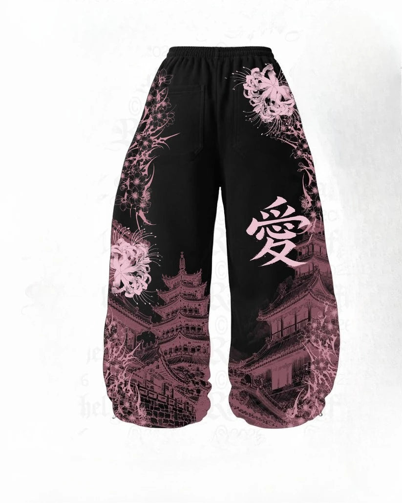 Apex Ritual Y2K Streetwear Joggers – Loose-Fit Wide-Leg Training Pants