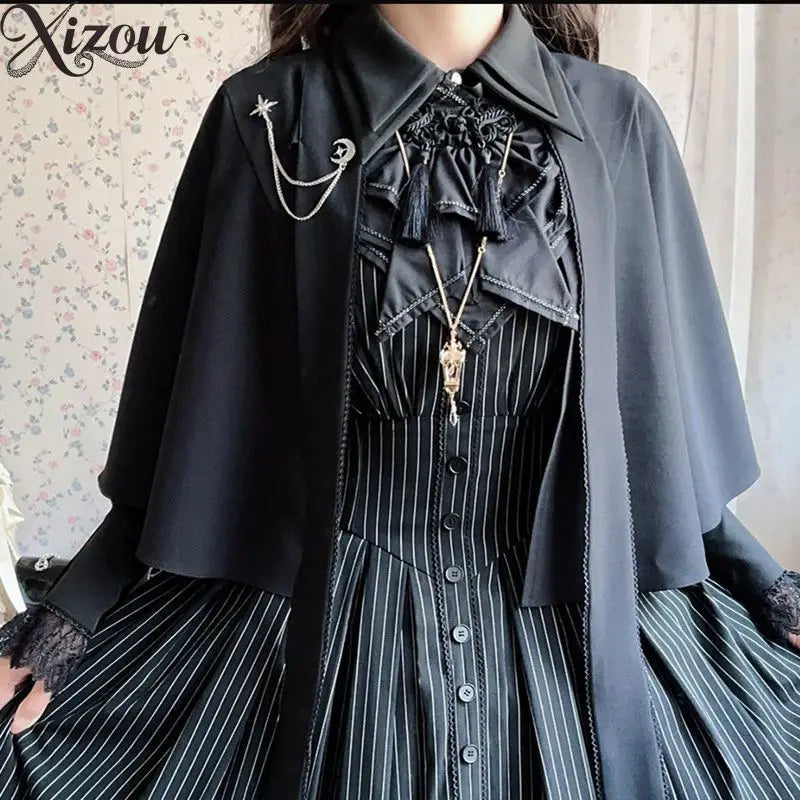 Women's Gothic Lolita Short Cape