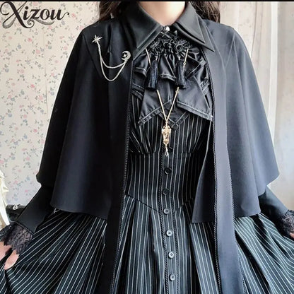 Women's Gothic Lolita Short Cape