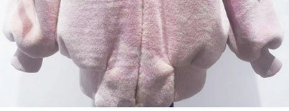High Quality Japanese Winter New Sweet Cute Mine Cute Rabbit Ear Plush Cotton Coat Jacket Girl Lolita Fur Coats Women Parkas
