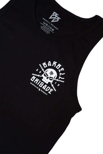 BARBELL Men's Cotton Sleeveless Shirt Skull Bodybuilding Workout Tank Tops Muscle Fitness Sports Shirts Male Gym Stringer Vest