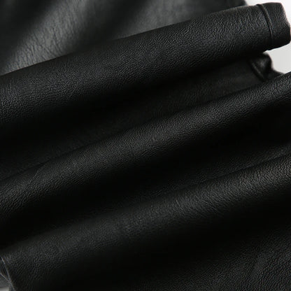 2025 Autumn Winter Women's PU Pants Low Rise Goblin Core Faux Leather Trousers Bell Bottom Gothic Japanese Y2k Stretch 2000s New