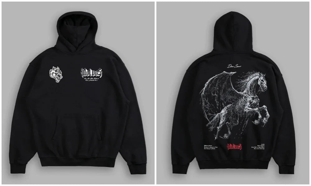 Men's Fleece-Lined Oversized Graphic Sweatshirt