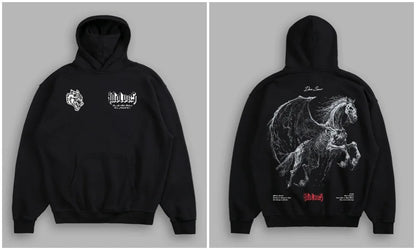 Men's Fleece-Lined Oversized Graphic Sweatshirt