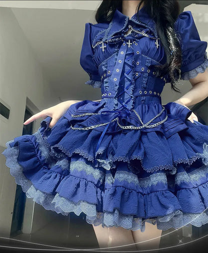 Women's Harajuku Gothic Chain JSK Dress
