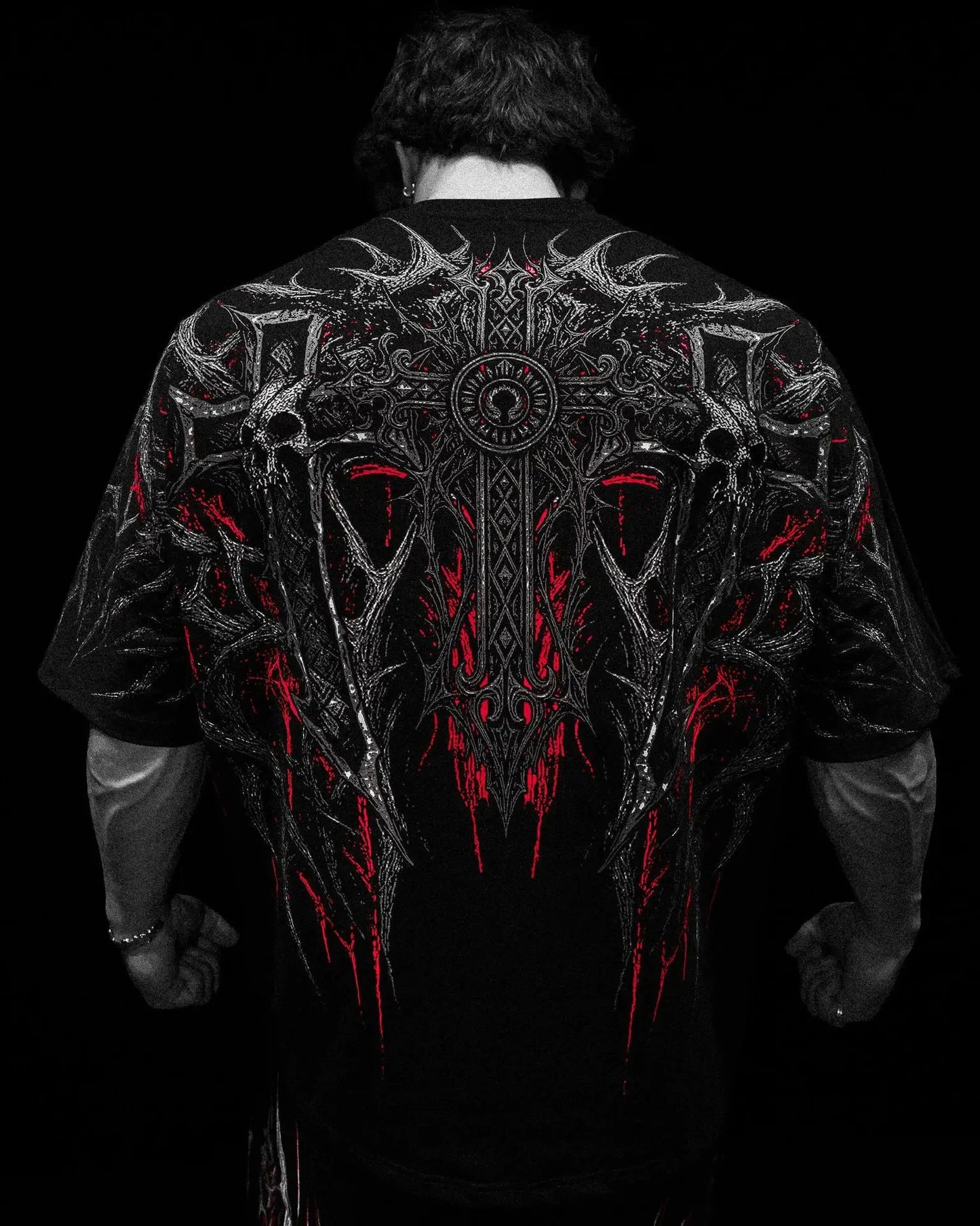 Men'S Fitness Muscle Men Exclusive FitnessTShirt，Dark Sports Style，OversizedT Cotton Short Sleeve T-Shirt