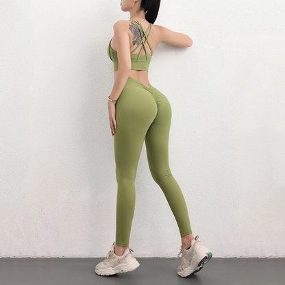 Women's Workout Slim Fit High-Waist Two-Piece Set