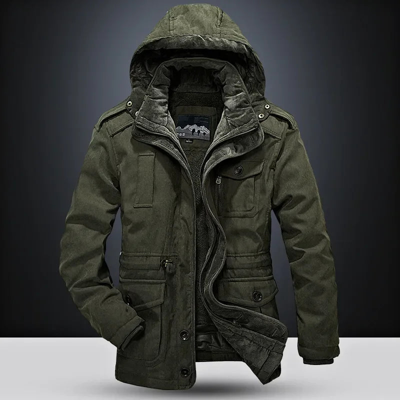 Thermal Hooded Casual New Coat Thermal Thick Jacket Men Military New Jacket Parkas Winter Men's Pile Jacket Outdoor Coat Men's