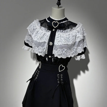 Women's Jirai Kei Lolita Long-Sleeve Blouse