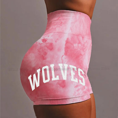 Wolves Women's Shorts Fitness Gym Elastic Shorts Sportswear Tight Sports Clothing Woman Bodybuilding Workout Yoga Shorts